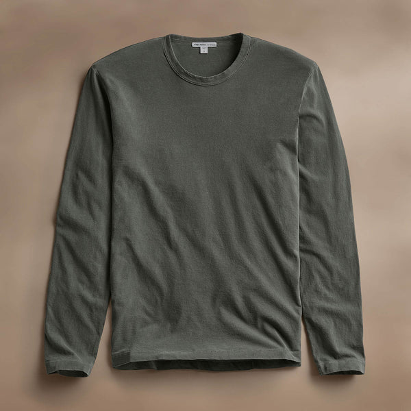 james perse Long Sleeve Crew Neck Granite Pigment