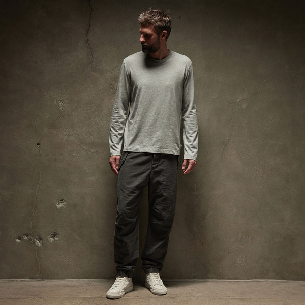 James Perse Long Sleeve Crew Neck Heather Grey