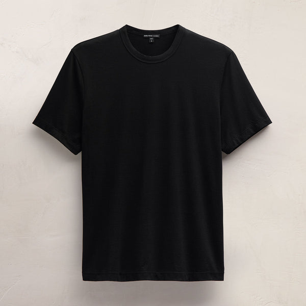 James Perse Lotus Jersey Double Ply Crew Black