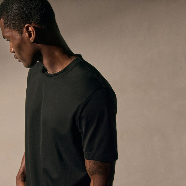 James Perse Lotus Jersey Double Ply Crew Black