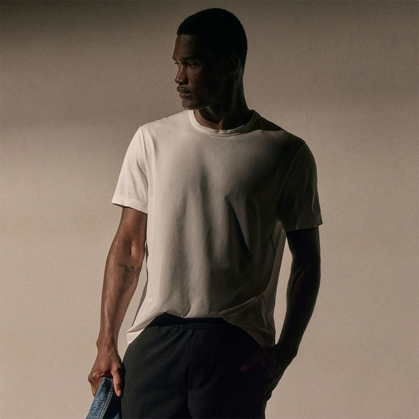 James Perse Lotus Jersey Double Ply Crew White