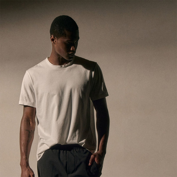 james perse Lotus Jersey Double Ply Crew White