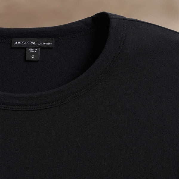 James Perse Luxe Lotus Jersey Crew Black