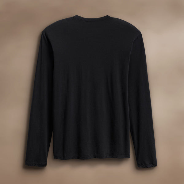 James Perse Luxe Lotus Jersey Crew Black
