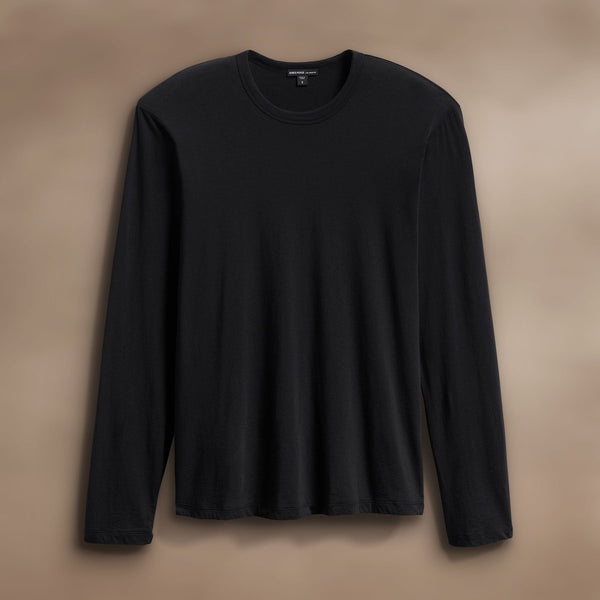 james perse Luxe Lotus Jersey Crew Black