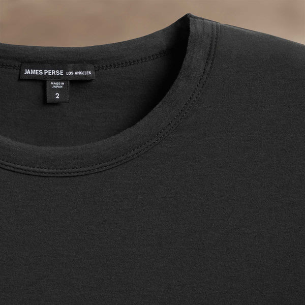 James Perse Luxe Lotus Jersey Crew Carbon