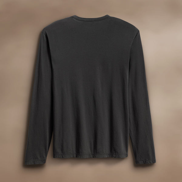 James Perse Luxe Lotus Jersey Crew Carbon