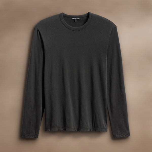 james perse Luxe Lotus Jersey Crew Carbon