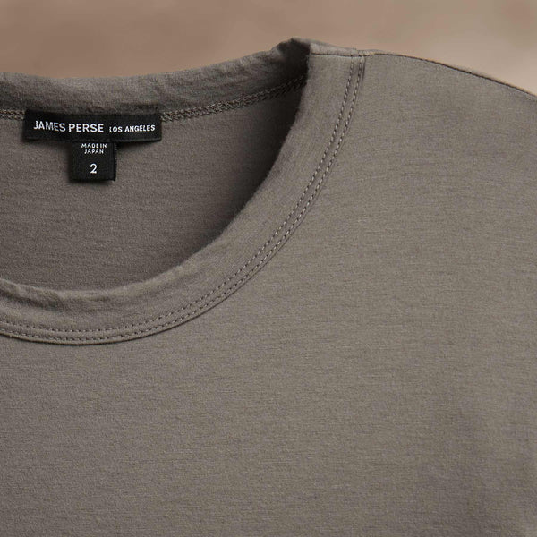 James Perse Luxe Lotus Jersey Crew Granite