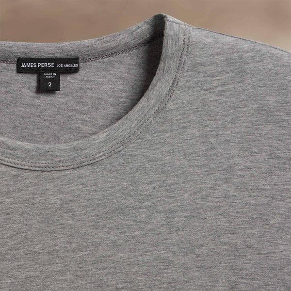 James Perse Luxe Lotus Jersey Crew Heather Grey
