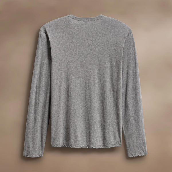 James Perse Luxe Lotus Jersey Crew Heather Grey