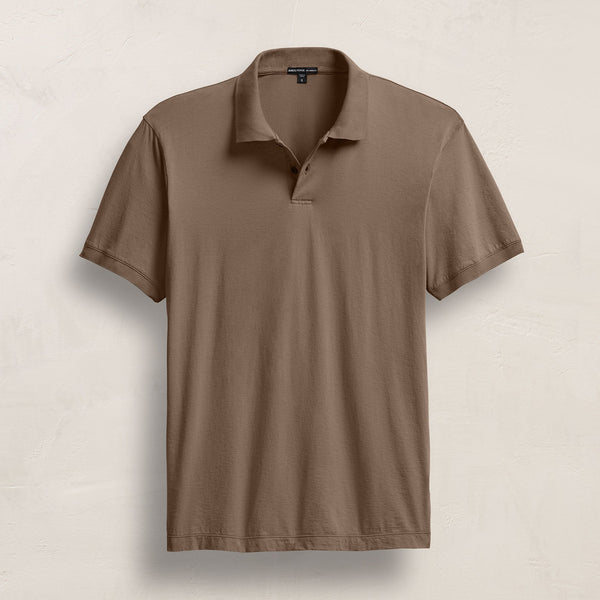 james perse Luxe Lotus Jersey Polo Caribou