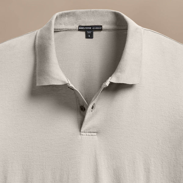 James Perse Luxe Lotus Jersey Polo Salt