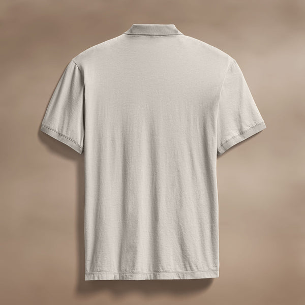 James Perse Luxe Lotus Jersey Polo Salt