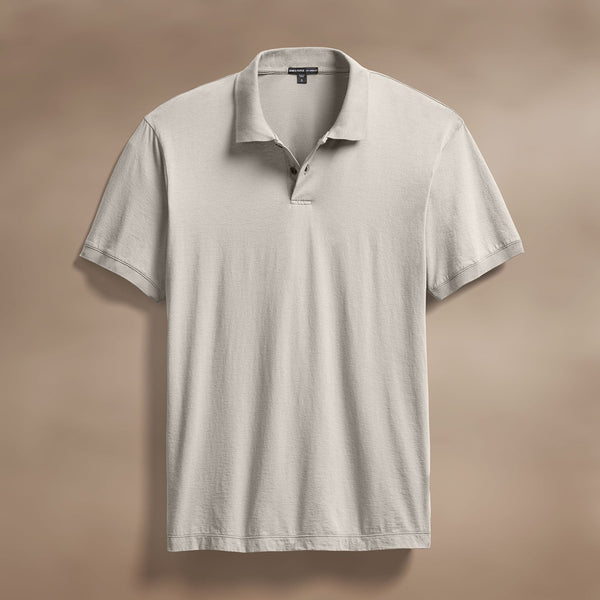 james perse Luxe Lotus Jersey Polo Salt
