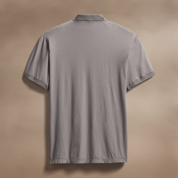 James Perse Luxe Lotus Jersey Polo Wolf