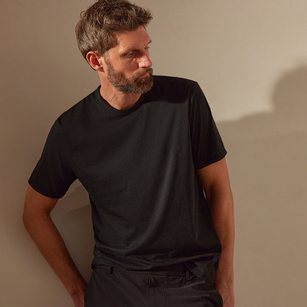 James Perse Luxe Lotus Jersey Tee Black