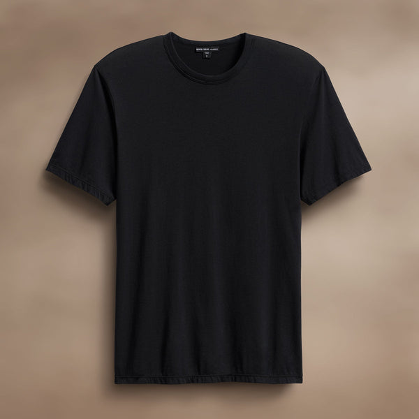 james perse Luxe Lotus Jersey Tee Black