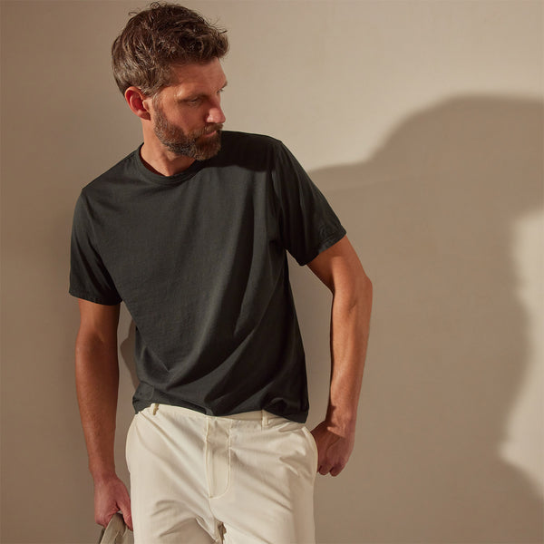 james perse Luxe Lotus Jersey Tee Carbon