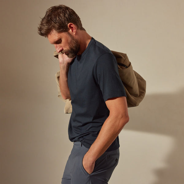 James Perse Luxe Lotus Jersey Tee French Navy