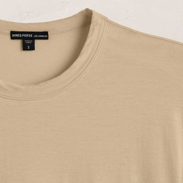 James Perse Luxe Lotus Jersey Tee Light Khaki
