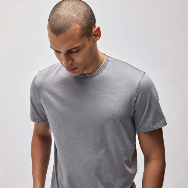 James Perse Luxe Lotus Jersey Tee Silver Grey