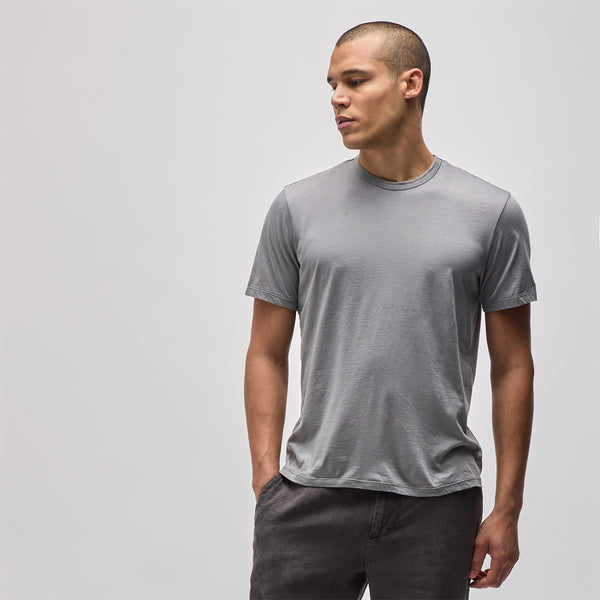 james perse Luxe Lotus Jersey Tee Silver Grey