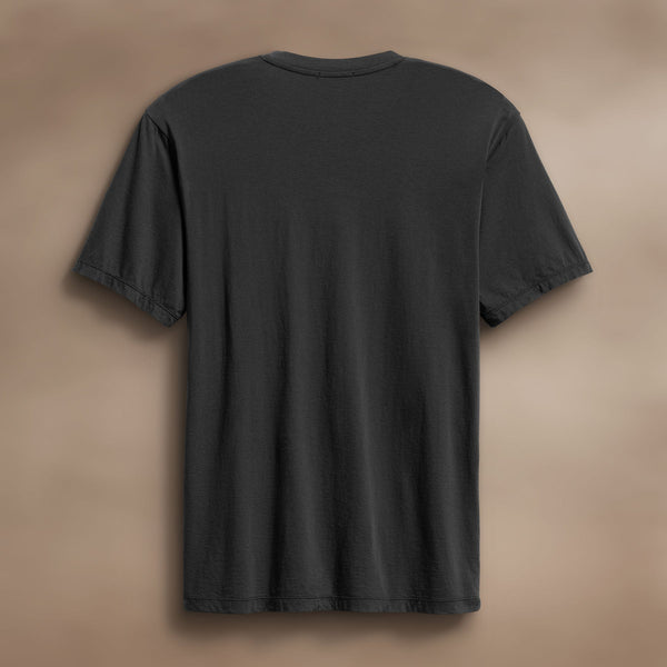 James Perse Luxe Lotus Jersey V Neck Carbon