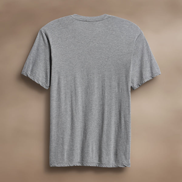 James Perse Luxe Lotus Jersey V Neck Heather Grey