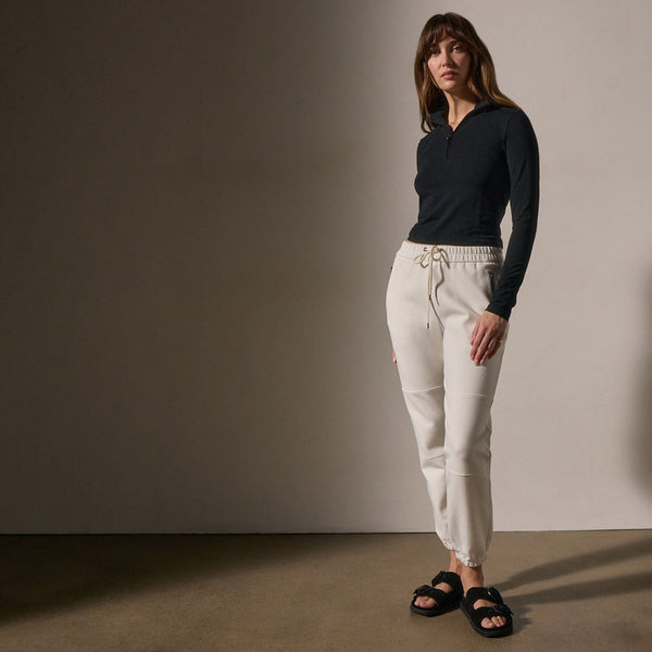 James Perse Matte Scuba Track Pant Ivory