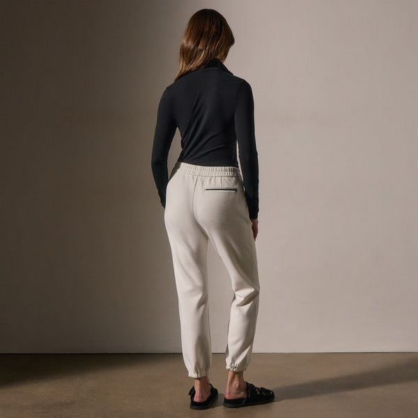 James Perse Matte Scuba Track Pant Ivory
