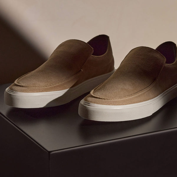James Perse Men's Coastal Suede Slip On Linen