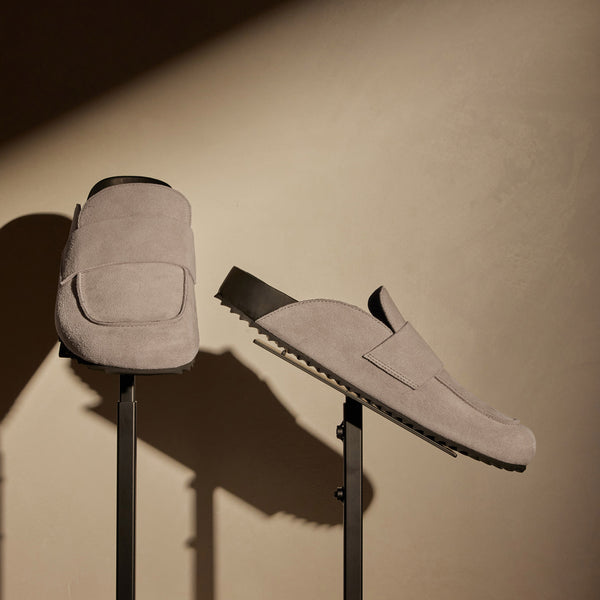 james perse Men's Suede Slip On Loafer Earth