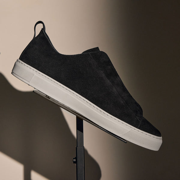 James Perse Men's Suede Solstice Sneaker Black