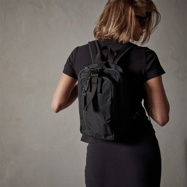 James Perse Mini Zip Backpack Black