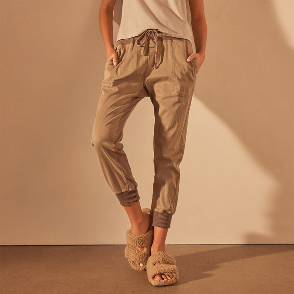 James Perse Mixed Media Pant Coyote