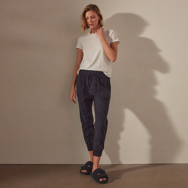 james perse Mixed Media Pant French Navy
