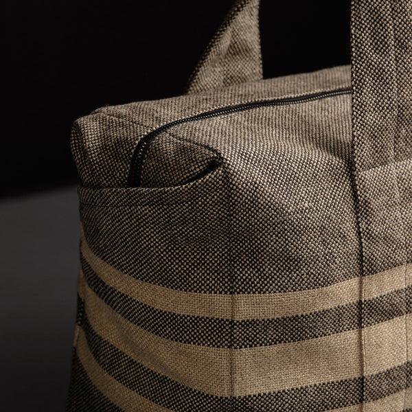 James Perse Montecito Weekend Bag Black/Beige