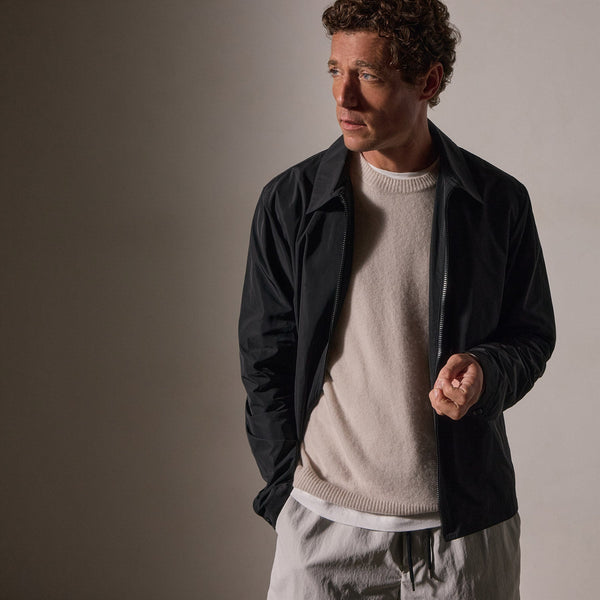 James Perse Nylon Coach Jacket Black