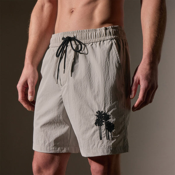 james perse Palm Embriodered Boardshort Salt
