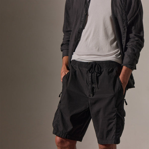 James Perse Parachute Poplin Cargo Short Black