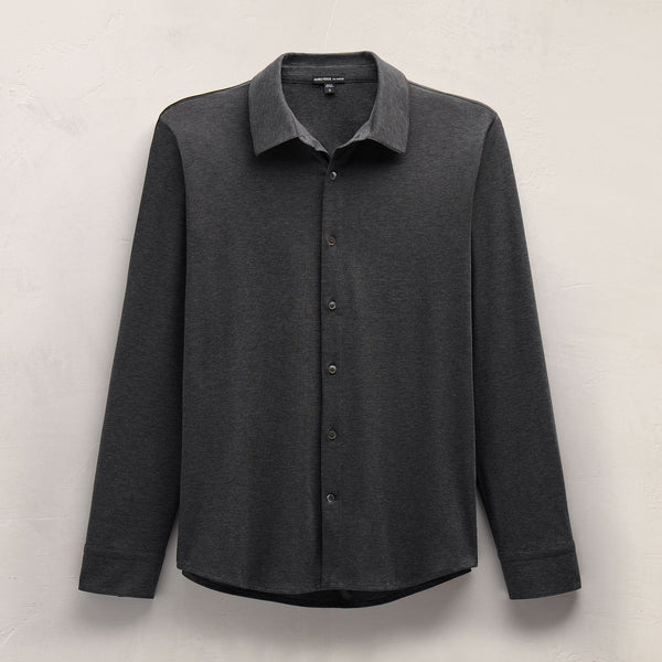James Perse Performance Supima Pique Shirt Black