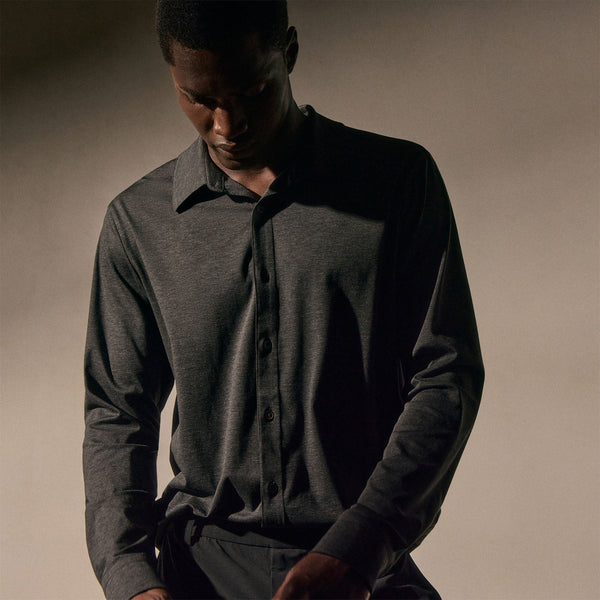 james perse Performance Supima Pique Shirt Black