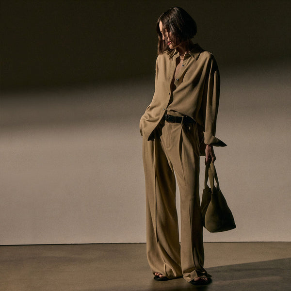 james perse Pleated Trouser Soft Beige