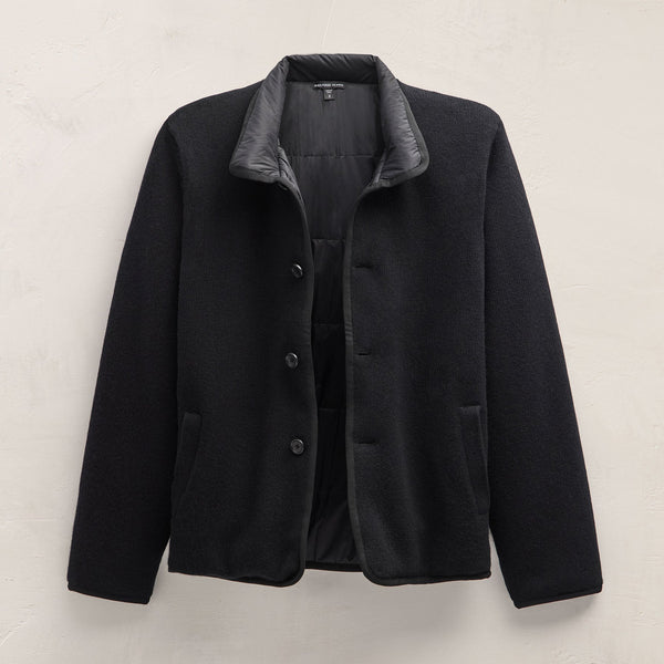 James Perse Recycled Cashmere Car Coat Black/Black