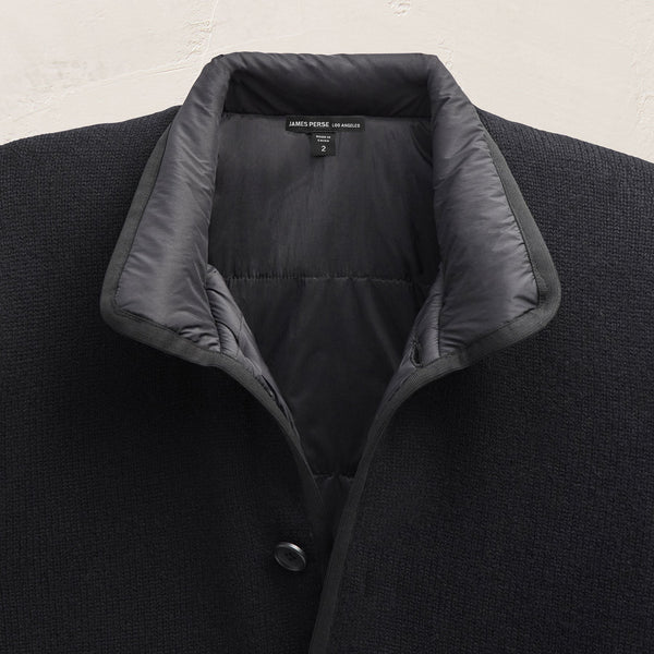James Perse Recycled Cashmere Car Coat Black/Black
