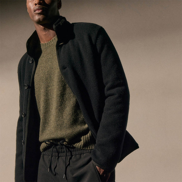 james perse Recycled Cashmere Car Coat Black/Black