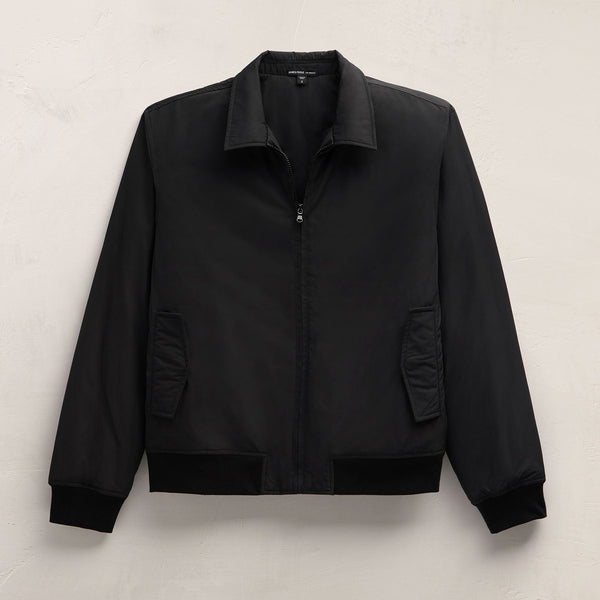 James Perse Recycled Poly Bomber Jacket Black