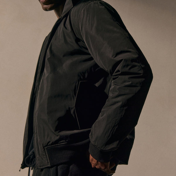 James Perse Recycled Poly Bomber Jacket Black