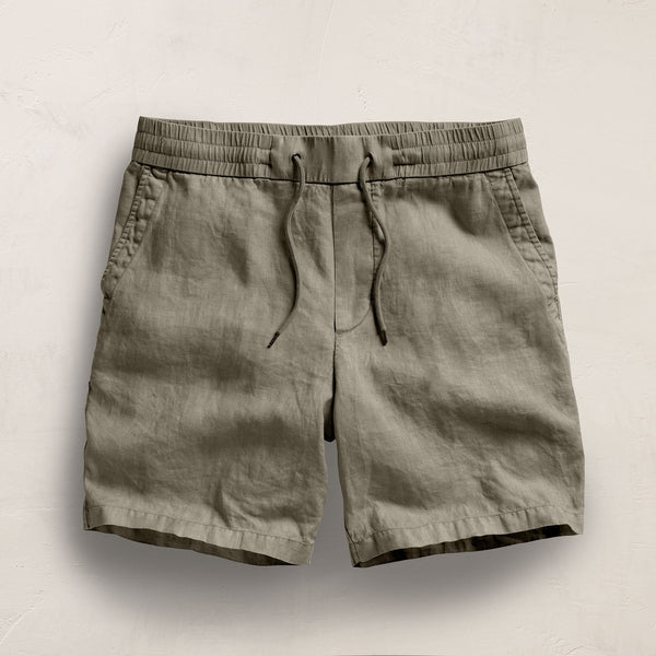 James Perse Relaxed Fit Linen Short Birch Pigment
